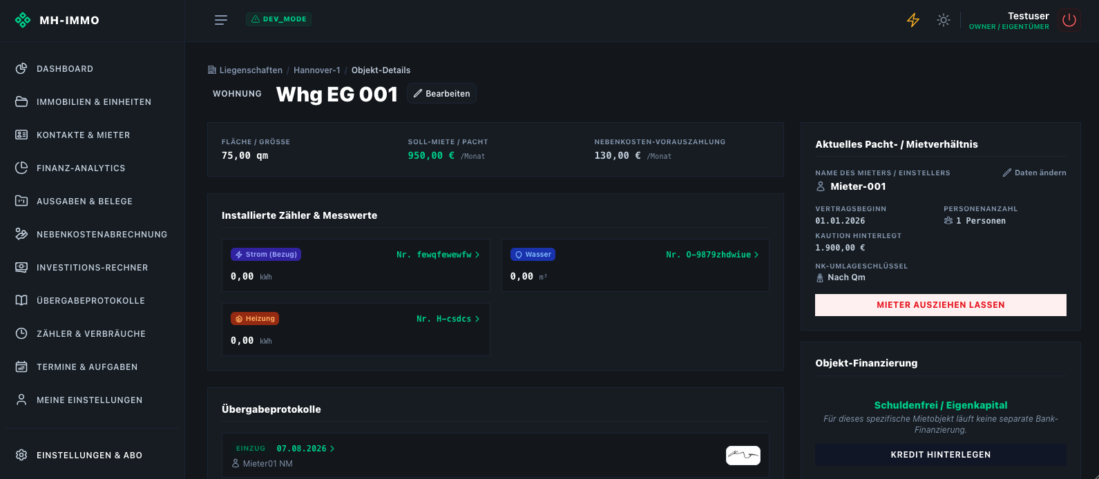 Dashboard Ansicht 3